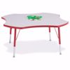 Picture of Berries® Four Leaf Activity Table - 48", E-height - Gray/Red/Red