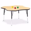 Picture of Berries® Four Leaf Activity Table - 48", E-height - Maple/Black/Black