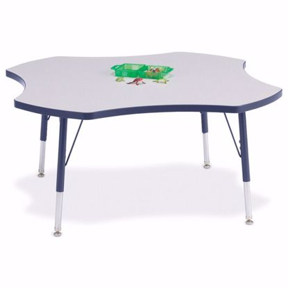 Picture of Berries® Four Leaf Activity Table - 48", E-height - Gray/Navy/Navy