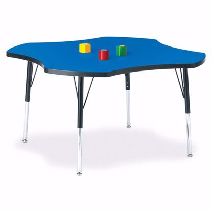 Picture of Berries® Four Leaf Activity Table - 48", E-height - Blue/Black/Black