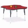 Picture of Berries® Four Leaf Activity Table - 48", E-height - Red/Black/Black