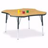 Picture of Berries® Four Leaf Activity Table - 48", E-height - Oak/Black/Black