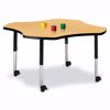 Picture of Berries® Four Leaf Activity Table - 48", Mobile - Maple/Maple/Gray