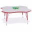 Picture of Berries® Four Leaf Activity Table - 48", T-height - Gray/Red/Red