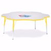 Picture of Berries® Six Leaf Activity Table - 60", A-height - Gray/Yellow/Yellow