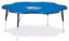 Picture of Berries® Six Leaf Activity Table - 60", A-height - Blue/Black/Black