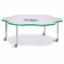 Picture of Berries® Six Leaf Activity Table - 60", Mobile - Gray/Green/Gray
