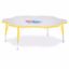 Picture of Berries® Six Leaf Activity Table - 60", T-height - Gray/Yellow/Yellow