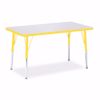 Picture of Berries® Rectangle Activity Table - 24" X 36", A-height - Gray/Yellow/Yellow