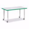 Picture of Berries® Rectangle Activity Table - 24" X 36", Mobile - Gray/Green/Gray