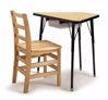 Picture of Berries® Tall Trapezoid Desk - Maple/Black/All Black