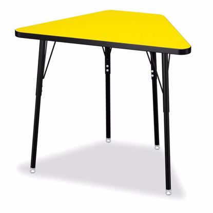 Picture of Berries® Tall Trapezoid Desk - Yellow/Black/All Black