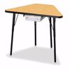 Picture of Berries® Tall Trapezoid Desk - Oak/Black/All Black