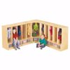 Picture of Jonti-Craft® Toddler Corner Coat Locker with Step - with Clear Cubbie-Trays