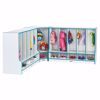 Picture of Rainbow Accents® Toddler 5 Section Coat Locker with Step - without Trays - Blue