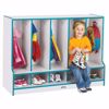 Picture of Rainbow Accents® Toddler 5 Section Coat Locker with Step - without Trays - Purple