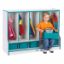 Picture of Rainbow Accents® Toddler 5 Section Coat Locker with Step -  with Trays - Blue