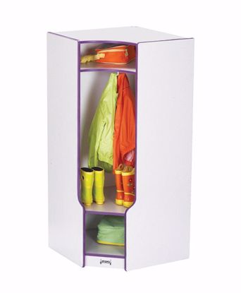 Picture of Rainbow Accents® Corner Coat Locker with Step - Orange
