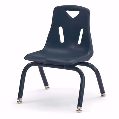 Picture of Berries® Stacking Chair with Powder-Coated Legs - 10" Ht - Navy