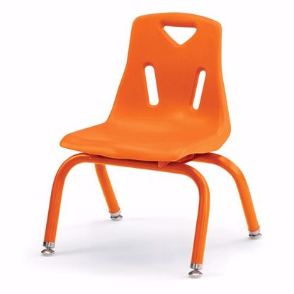 Picture of Berries® Stacking Chair with Powder-Coated Legs - 10" Ht - Orange