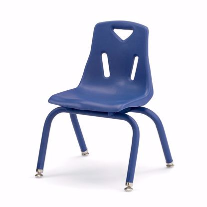 Picture of Berries® Stacking Chair with Powder-Coated Legs - 12" Ht - Blue