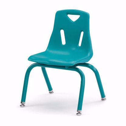 Picture of Berries® Stacking Chair with Powder-Coated Legs - 12" Ht - Teal