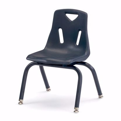 Picture of Berries® Stacking Chair with Powder-Coated Legs - 12" Ht - Navy