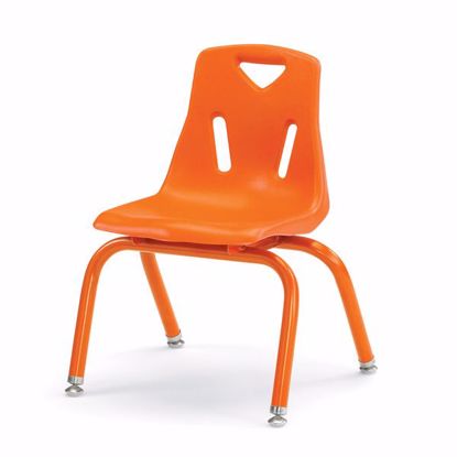 Picture of Berries® Stacking Chair with Powder-Coated Legs - 12" Ht - Orange