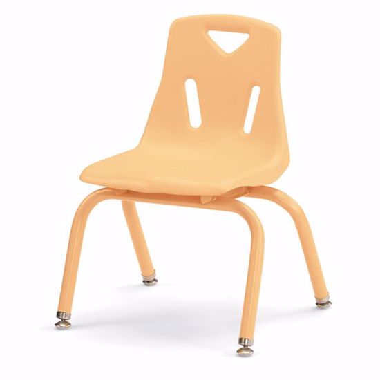 Picture of Berries® Stacking Chair with Powder-Coated Legs - 12" Ht - Camel