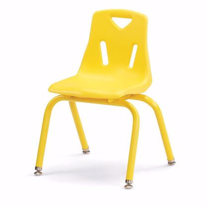 Picture of Berries® Stacking Chair with Powder-Coated Legs - 14" Ht - Yellow