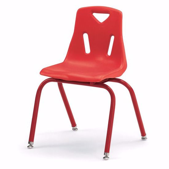 Picture of Berries® Stacking Chair with Powder-Coated Legs - 16" Ht - Red