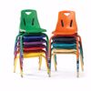 Picture of Berries® Stacking Chair with Powder-Coated Legs - 16" Ht - Red