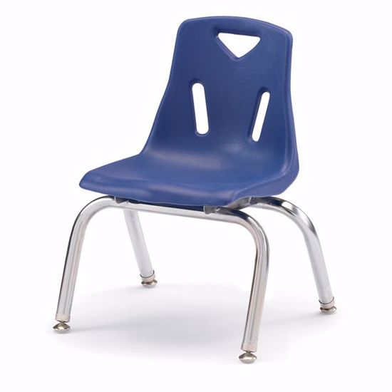 Picture of Berries® Stacking Chair with Chrome-Plated Legs - 10" Ht - Blue