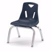 Picture of Berries® Stacking Chair with Chrome-Plated Legs - 10" Ht - Navy