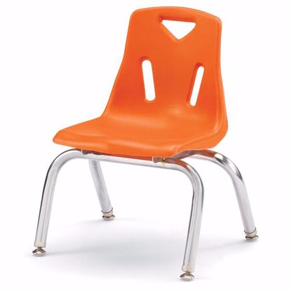 Picture of Berries® Stacking Chairs with Chrome-Plated Legs - 10" Ht - Set of 6 - Orange