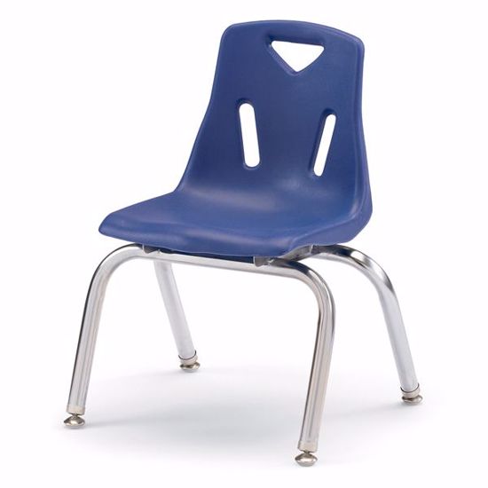 Picture of Berries® Stacking Chair with Chrome-Plated Legs - 12" Ht - Blue