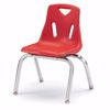 Picture of Berries® Stacking Chair with Chrome-Plated Legs - 12" Ht - Red