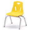 Picture of Berries® Stacking Chairs with Chrome-Plated Legs - 12" Ht - Set of 6 - Yellow
