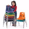 Picture of Berries® Stacking Chair with Chrome-Plated Legs - 14" Ht - Orange