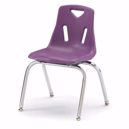 Picture of Berries® Stacking Chair with Chrome-Plated Legs - 16" Ht - Purple
