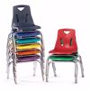 Picture of Berries® Stacking Chair with Chrome-Plated Legs - 18" Ht - Navy