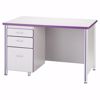 Picture of Berries® Teachers' 66" Desk with 1 Pedestal - Gray/Teal