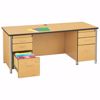 Picture of Berries® Teachers' 72" Desk  - Gray/Teal