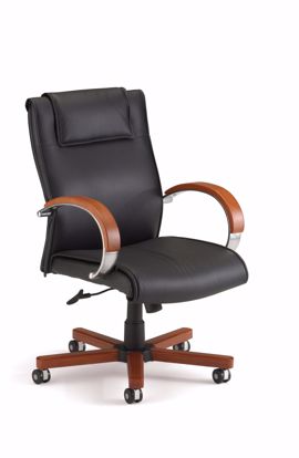 Picture of APEX MID BACK EXECUTIVE LEATHER-CHERRY