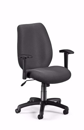 Picture of ERGO CONF/MAN CHAIR W/ADJ ARMS -GRAPHITE