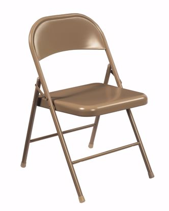 Picture of Commercialine® All-Steel Folding Chair, Beige (Pack of 4)