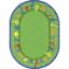 Picture of AlphaScript - Green - 7'8" x 10'9" Oval