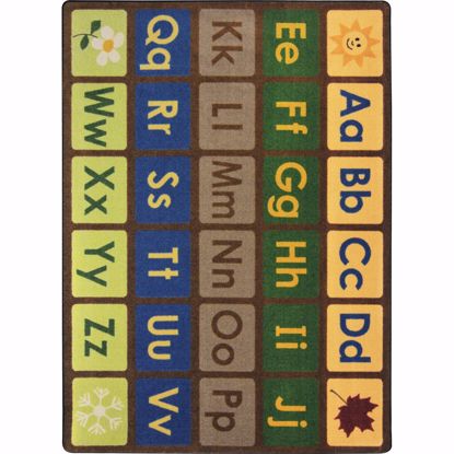 Picture of Any Day Alphabet - Earthtone - 7'8" x 10'9"