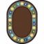 Picture of Alphabet Spots - Earthtone - 10'9" x 13'2" Oval