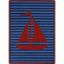 Picture of Following Seas™ - Red - 10'9" x 13'2"